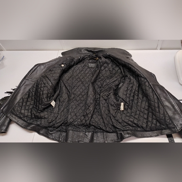 Vintage Harley-Davidson Women's Jacket Sz S/M Leather Biker Grunge - Picture 3 of 15